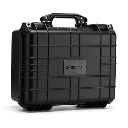 CASOMAN Water-proof Box, with Cush- Proof Sponge, IP67 Water Proof Grade, Large Waterproof Hard Case with Customizable Foam, Perfectly Protection of Camera, Drones, Lens,Equipments, 16"x13.2"x7" - size: 16" X 13.2" X 7"