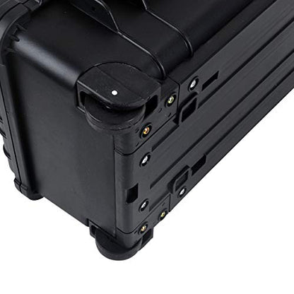 MEIJIA Rolling Waterproof Hard Protective Case, Hard Camera Case with Retractable Pull Handle and Wheels,Customizable Fit Foam Inserted, Black, 22.83 x 17.91 x 10.31 inches - size: 22.83 x 17.91 x 10.31 inches