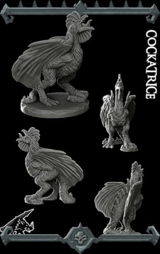 Gorgonbeak The Petrifier | Cockatrice | Monstrosity Miniature for Tabletop Games Like D&D and War Gaming Large - size: Large