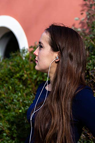 LUDOS Ultra Wired Earbuds in-Ear Headphones, 5 Years Warranty, Earphones with Microphone, Noise Isolating Ear Buds, Memory Foam for iPhone, Samsung, School Students, Kids, Women, Small Ears - White - color: White, style: 3.5 mm