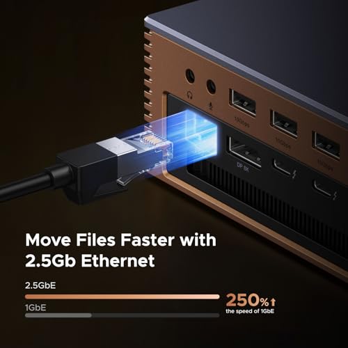 UGREEN Maxidok Thunderbolt 5 Docking Station, 8TB M.2 NVMe SSD Support | 17-in-1, 3xTBT5, DP2.1, Dual/Single 8K@60Hz, 6x10Gbps USB-C&A, 140W Charging, 60W PD-Out,2.5GbE, 3x3.5mm Audio,Cooling System