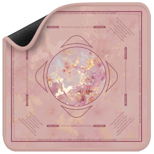 Mahjong Mat for Table - Durable Mahjong Table Cover with Unique Design, Premium Mahjong Accessories, Perfect Mahjong Gifts for Women, Game Mat for Mahjong and Board Game Enthusiasts (Opal Rose Luxe) - style: Opal Rose Luxe