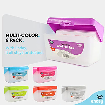 Enday Index Card Box Purple 3x5 Index Card Holder, Index Card Organizer, Flash Card Holder, Holds 250 Cards. - color: PURPLE, size: 1 PACK