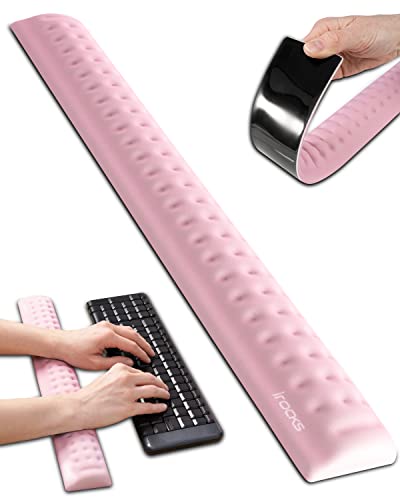 Memory Foam Keyboard Wrist Rest - Pain-Reducing Wrist Rest for Computer Keyboard - Non-Slip Rubber Base Wrist Rest - Cooling Keyboard Pad for Long Hours of Work, Studying, Gaming - color: Lilac, size: Keyboard