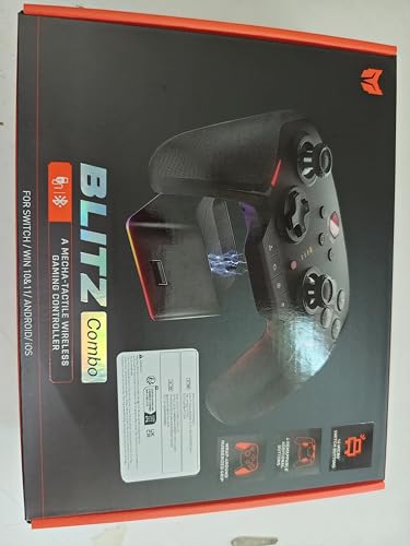 BIGBIG WON BLITZ2 Wireless Controller, 16 Fully Mechanical Micro Switch, 2000Hz Report Rate, TMR Electromagnetic Joysticks, PC Controller for PC/Switch/iOS/Android - size: BLITZ1
