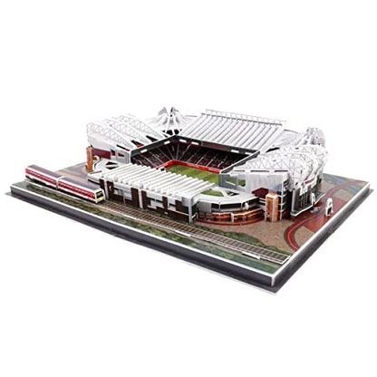 Classic Football Stadium Puzzle,3D Puzzle Soccer Club Venues,3D Paper Model Building Puzzle Kit, Soccer Stadium Souvenir Gift,Handmade Puzzle Ornaments，Cardboard Model (Old Trafford) - color: Old Trafford