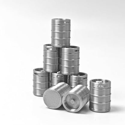1:24 Scale Barrel Props, 9-Piece Model Scenery for Adults | 9-piece gray industrial keg set, detailed 3D print. Model scenery accessory, tabletop terrain & diorama craft for adults. - size: 1:24