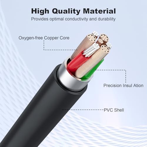 USB C Data Charging Cable Cord Compatible with HyperX QuadCast 2, SoloCast, QuadCast S USB Condenser Gaming Microphone, Replacement for TONOR TC30, Fifine A6/K688, Elgato Wave 3 Mic, 5 FT