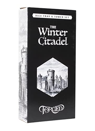 Forged Dice Co. Citadel Dice Tray and Tower - 3 in 1 DnD Dice Tray, Storage and Tower - Perfect for RPG and Tabletop Gaming - color: White