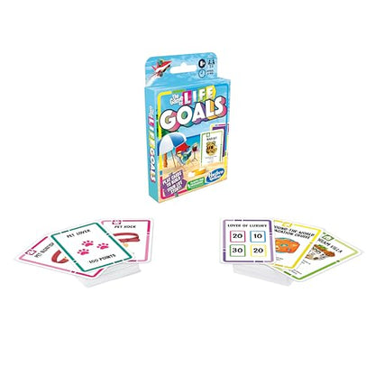 Hasbro Gaming The Game of Life Goals Card & Quick-Playing Family Game, 2-4 Players, Fun Summer Activities, Vacation Travel Essentials, Ages 8+