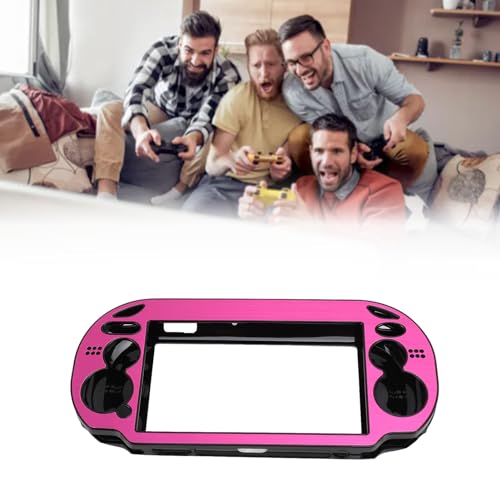 Game Console Metal Case, Premium Aluminum Alloy Protective Hard Shell with Sandblasted Finish for PSV 1000 Light Red - color: Light Red