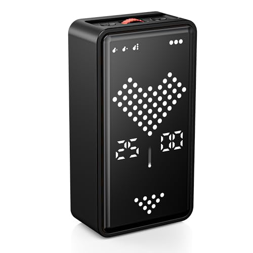 Visual Timer, Rechargeable Digital Hourglass Timer with LED Display | Large display, magnetic back and adjustable volume for classroom, kitchen, fitness, study and kids learning - color: Black