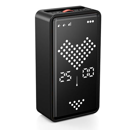 Visual Timer, Rechargeable Digital Hourglass Timer with LED Display | Large display, magnetic back and adjustable volume for classroom, kitchen, fitness, study and kids learning - color: Black