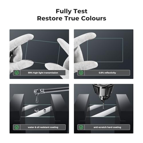 K&F CONCEPT 3pcs Screen Protector Compatible with Sony RX100 VII Digital Camera, Ultra Clear Tempered Glass Screen Protector, Anti Scratch Bubble Free Ultra Resistant - size: RX100 VII