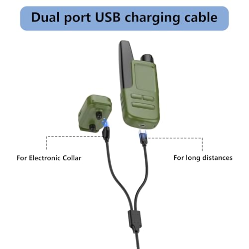 Vanjua Charger for Delupet/Yawpet/Jugbow Dog Training Collar and Remote, 2-in-1 USB C and Magnetic Bark Collar Charging Cable (Black)