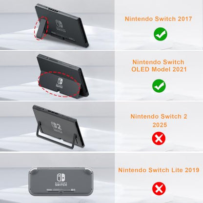 FINTIE Carrying Case for Nintendo Switch / Switch OLED Model (2021) | Shockproof, Hard Shell Protective Cover, Portable Travel Storage Bag, 10 Game Card Slots & Inner Pocket - color: Black