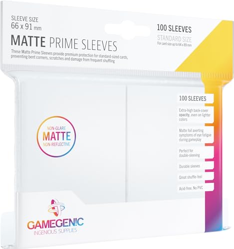 Matte Prime Sleeves: White - color: White, size: 66 x 91 mm
