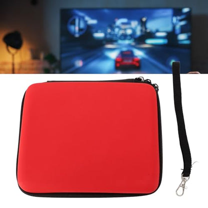 ASHATA Game Card Case For 2DS Console Game Card And Other Accessories, Hard Shell Carrying Case Pouch With 8 Game Card Holders In Red - color: Red