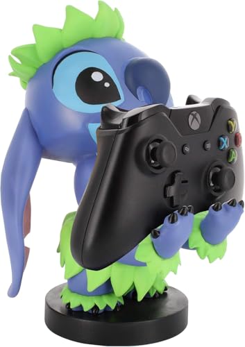 Exquisite Gaming Stitch Phone Holder & Controller Stand, 8.5 in Hula Figure, Disney Licensed