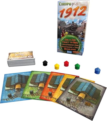 Asmodee Ticket to Ride Europa 1912 Board Game EXPANSION - Expand Your Railway Empire Across Europe! Fun Family Game for Kids & Adults, Ages 8+, 2-5 Players, 30-60 Minute Playtime - style: Game Expansion