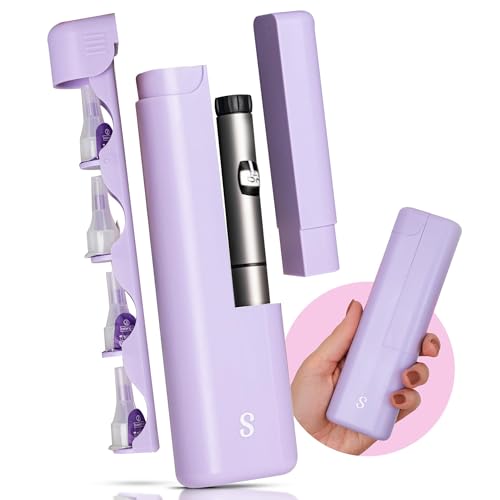 STRAWBERRY & CO Insulin Cooler Travel Case - Built-in Sharps Dispenser & Temperature-Control Organizer- TSA Approved Diabetic Pen Storage for Ozempic, Insulin Pens & Needles - Compact & Leak-Proof - color: Purple