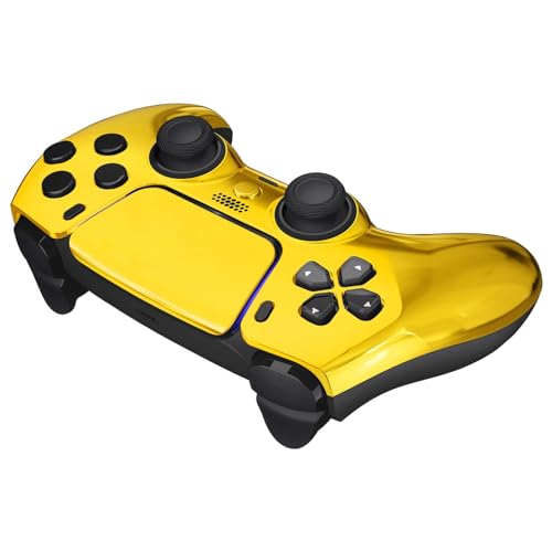 MODDEDZONE M Series Custom controller for PS5 - Wireless, OEM-Quality Custom Designs for Playstation 5 Controller- Diverse & Unique Styles for Enhanced Gaming (Chrome Gold) - color: Chrome Gold