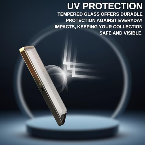 RedCap Magnetic Aluminum PSA Graded Card Holder 35PT Premium PSA Slab Protector Display Case with UV Resistant Glass Fits Standard PSA Graded Sports Trading Cards - Obsidian Gold - color: Obsidian Gold