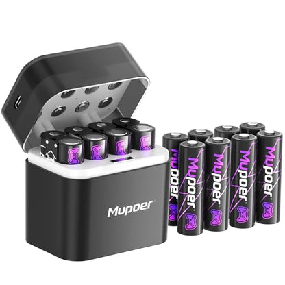 Rechargeable AA Batteries Lithium 16x3000mWh,Xbox Controller Battery Pack 8x6000mWh,1.5V Rechargeable Double A Battery,Long Lasting Lithium Battery with Box for Xbox Series X/S,One X/S,Elite,Blink - size: 3000mWh 16AA Design for XBox