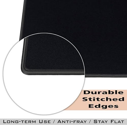 SaiTech IT 5-Pack Mouse Pads Bulk, Stitched Edges, Non-Slip Base | 2mm Cloth Surface, Waterproof, Anti-Slip Rubber Base, 8.66 x 7.1 in, Wired & Wireless Mouse Compatible - color: Black-5 Pack