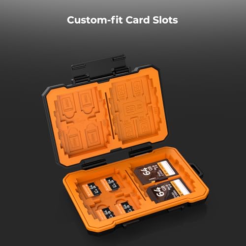 K&F CONCEPT 29 Slot Memory Card Case, Carrying Case for SD, CF, CFexpress | Micro SD, Nano SIM & Micro SIM Cards, PM01 - size: For 4 SD+4 CF+12 Micro SD(TF)+5 SIM