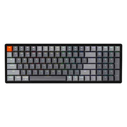 Keychron K4 RGB Hot Swappable Mechanical Keyboard, 96% Layout Bluetooth Wireless/USB Wired Computer Keyboard with Super Red Switch Aluminum Frame for Mac Windows-Version 2 - color: Keychron Super Red Switch, size: Version 2