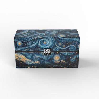 TCG/MTG Commander 200+ Card Art Dual Deck Box With Storage (Starry Black Lotus) - style: Dual Commander
