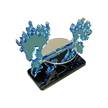 LITKO Phantom Steed Character Mount | Compatible with D&D & Pathfinder | Fluorescent blue acrylic phantom steed mount | 25x50mm base | 30mm platform for hero | Requires glue assembly - style: 25x50mm Base