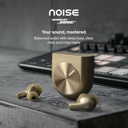 Noise Master Buds 2 with SoundByBose (2026), 51dB Adaptive ANC, Hi-Res LHDC Audio,360° Spatial Audio with Head Tracking, 6-mic ENC, Dual Pairing, Fast Charge & BT v6.1 (Aurum) - color: Aurum