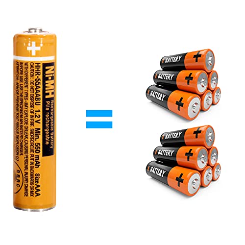 AAA Rechargeable Batteries for Panasonic Cordless Phones 4-Pack,NiMH 1.2v | 550mAh Pre-Charged，Ready to Use,low self-discharge, 2500 cycles,for Remote Controls,Toys，Clocks - size: 550-4