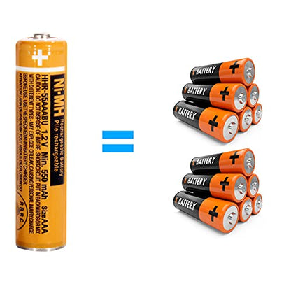 AAA Rechargeable Batteries for Panasonic Cordless Phones 4-Pack,NiMH 1.2v | 550mAh Pre-Charged，Ready to Use,low self-discharge, 2500 cycles,for Remote Controls,Toys，Clocks - size: 550-4