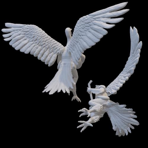 Bard Class Miniature for DND Pathfinder RPG Unpainted Resin 28mm-32mm (Goose Aarakocra Lute)