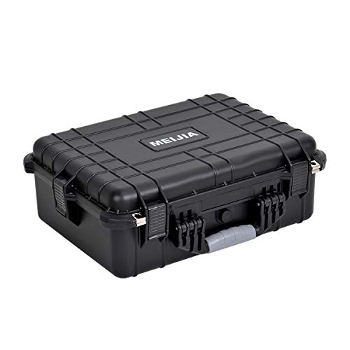 MEIJIA All Weather IP67 Waterproof Hard Camera Case,Hard Protective Case,Hard Case with Customizable Foam,Fit Use of Drones,Camera,Equipments,Pistols(Black,19.78x15.77x7.41inches) - color: Black, size: 19.78x15.77x7.41inches