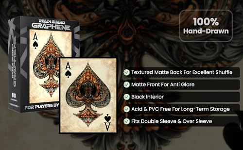 Graphene -100ct Textured Matte TCG/MTG Art Sleeves (Ace of Spades) - style: Graphene