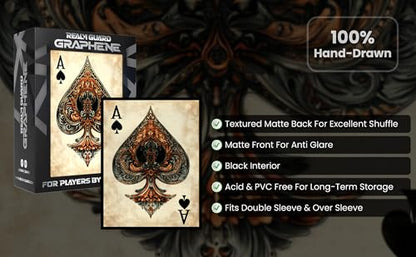 Graphene -100ct Textured Matte TCG/MTG Art Sleeves (Ace of Spades) - style: Graphene