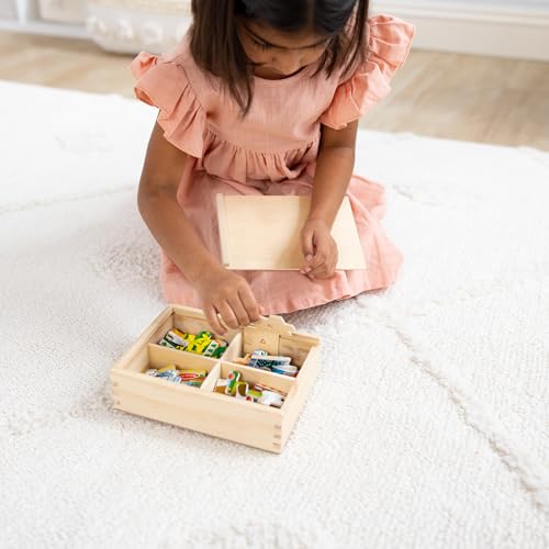 Melissa & Doug 4‑in‑1 Wooden Pets Jigsaw Puzzle Set, 48 Pieces with Storage Box, Toddler Puzzle Toy for Kids Ages 3+ - FSC Certified - style: Pets