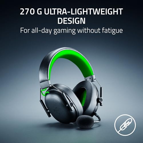 Razer BlackShark V3 X HyperSpeed Wireless Gaming Headset for Xbox: 50mm Drivers - Cardioid Mic - 2.4 GHz, Bluetooth, USB - Works with PC, Mac, PS5, Nintendo Switch - Long Battery Life - Black - color: Black, style: Xbox