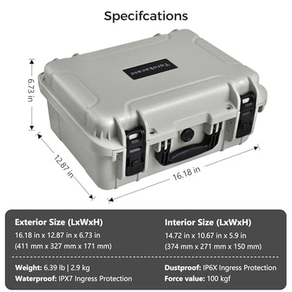 Turokacase Graded Card Case Storage Box, XL Baseball Trading Card Box with 8 Adjustable Dividers, Waterproof Slab Case for PSA BGS SGC CGC CSG Slabs, Toploaders & Magnetic Holders - color: Grey – Extra Large