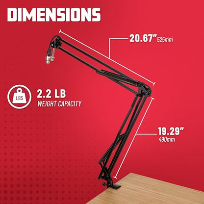Gator Frameworks Spring-loaded Desk-Mounted Microphone Boom Arm for Broadcasts, Podcasts, Content Creation, Live Streaming, & Similar Applications (GFWMICBCBM1000) - style: 1000 Series