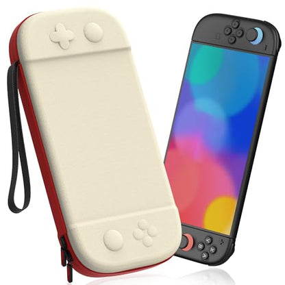 STARTRC GAMES Slim Carrying Case for Nintendo Switch 2 2025, Hard Shell Travel Case with 12 Game Card Slots, Portable Carry Bag for Switch 2 Console White & Red - color: White & Red