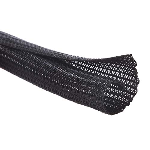 Alex Tech 25ft - 1 inch Cord Protector Wire Loom Tubing Cable Sleeve Split Sleeving For USB Cable Power Cord Audio Video Cable – Protect Cat From Chewing Cords - Black - color: Black, size: 1"-25ft