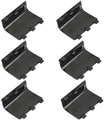 6PCS Battery Back Door Lid Cover Case for Xbox One Controller Replacement (Black)