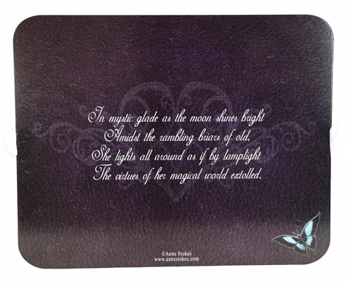 Ebros Anne Stokes Mystic Aura Illustrated Ouija Spirit Board With Planchette MDF Wood 15" by 12" Fantasy Supernatural Witchcraft Dark Arts Novelty Gift