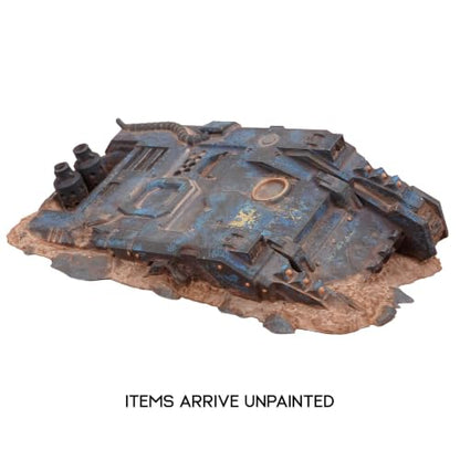 Tabletop Terrain Destroyed Grimdark Tanks - Sci-Fi Grimdark Tanks for Tabletop Wargaming 28mm 32mm