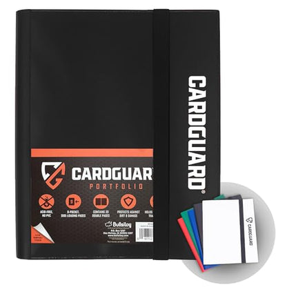 CardGuard Trading Card Binder Pro-Folio – 9 Pocket Binder - Side-Loading Album, Durable & Acid-Free Storage for Pokémon, YuGiOh, MTG, TCG, Game & Sports Cards, Black - color: Black